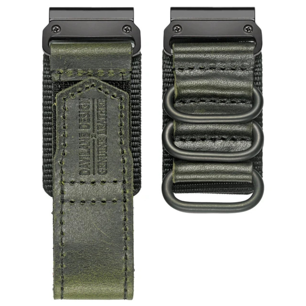 Ремінець для годинника Hemsut HGA137 Mens leather Garmin Green 22 mm SBR Київ - фото 1