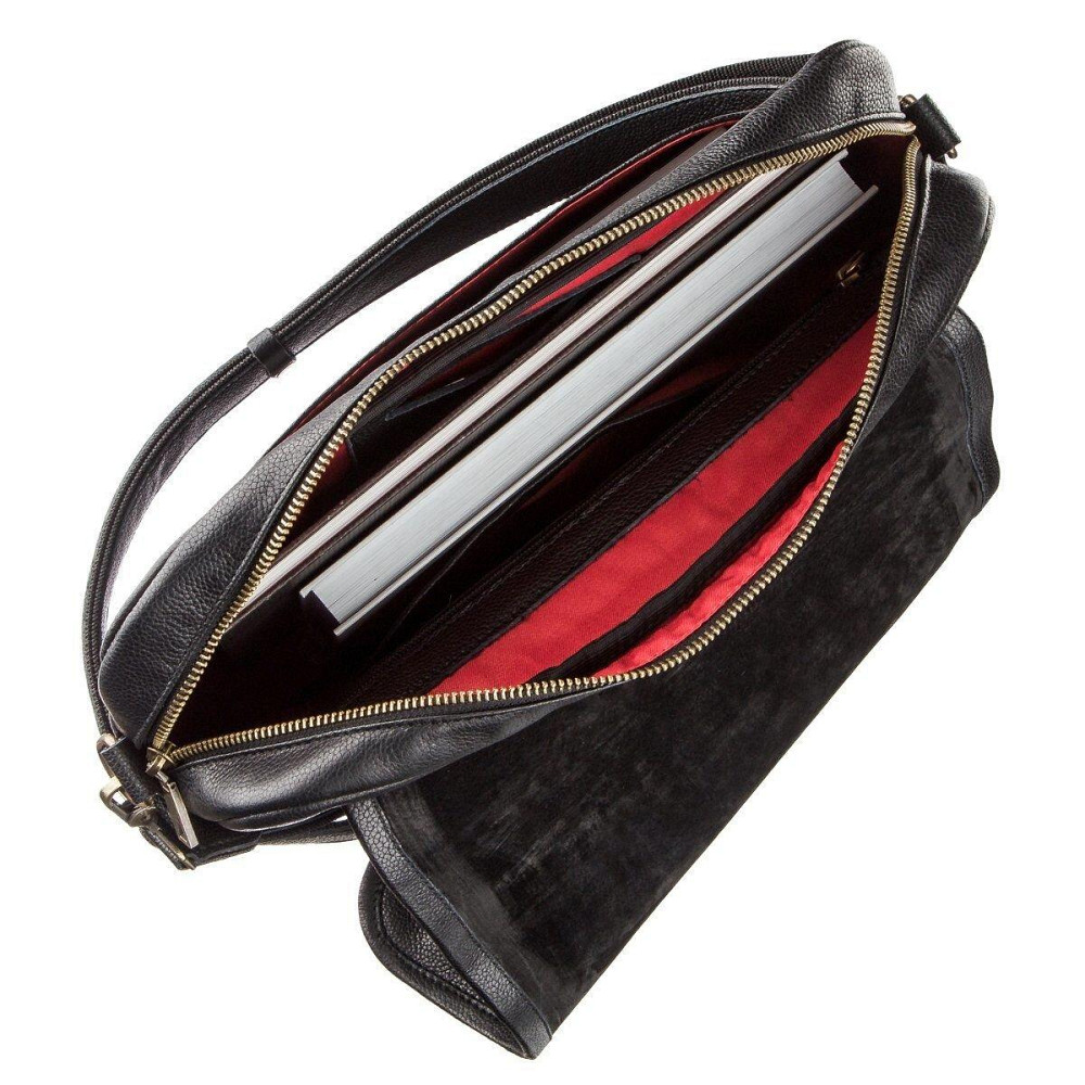 Чоловіча шкіряна сумка через плече SHVIGEL 19116 Чорна Київ - фото 6