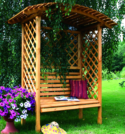 Пергола со скамейкой 