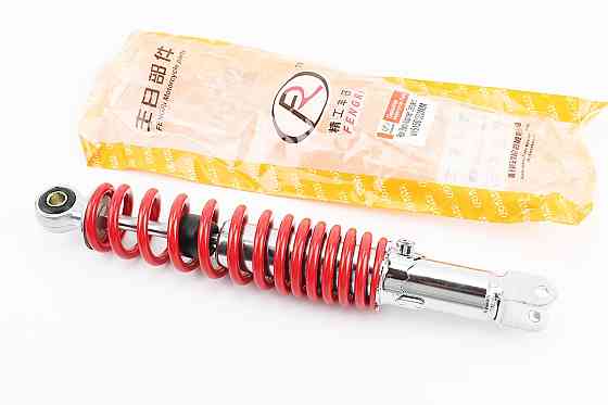 Амортизатор задній GY6/Honda - 320мм*d55мм (втулка 10мм / вилка 8мм) регул., червоний, від 3шт -8% Київ