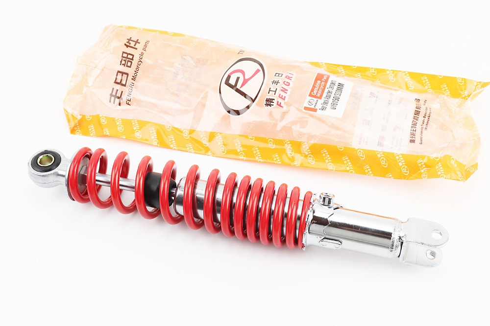 Амортизатор задній GY6/Honda - 320мм*d55мм (втулка 10мм / вилка 8мм) регул., червоний, від 3шт -8% Київ - фото 1