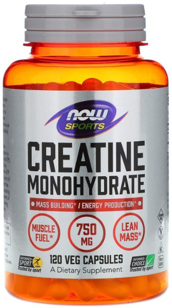 Креатин моногидрат Now Foods Creatine Monohydrate 750 мг 120 вег капсул Киев - изображение 1