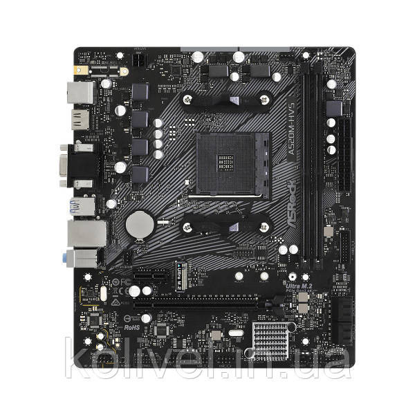 ASRock A520M-HVS (AM4/A520, 2*DDR4, PCIex16, D-Sub/HDMI, 4xSATAІІІ, M.2, GLan, 8ch, mATX) (A520M-HVS) Киев - изображение 2