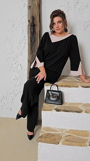 Женский повседневный классический костюм двойка крепдайвинг Одесса - изображение 7