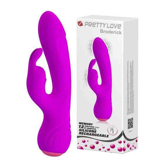 Вібромасажер з кліторальним стимулятором Pretty Love - Broderick, BI-014644 Sex Aura Київ