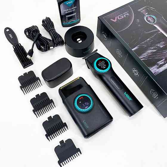 Машинка для стрижки волос и бритья VGR 2 в 1 V-977 V-377, Машинка для стрижки с мощным аккумулятором LZ-57 Львов