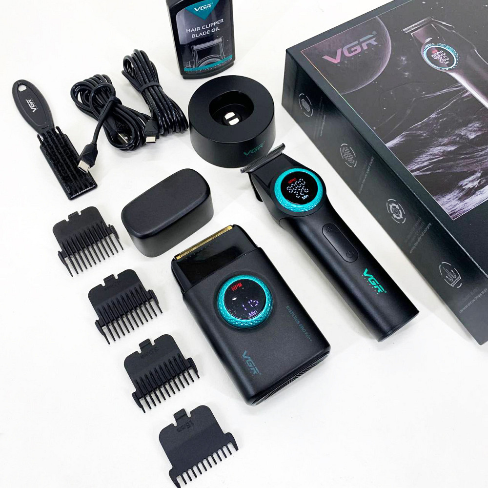 Машинка для стрижки волос и бритья VGR 2 в 1 V-977 V-377, Машинка для стрижки с мощным аккумулятором LZ-57 Львов - изображение 4