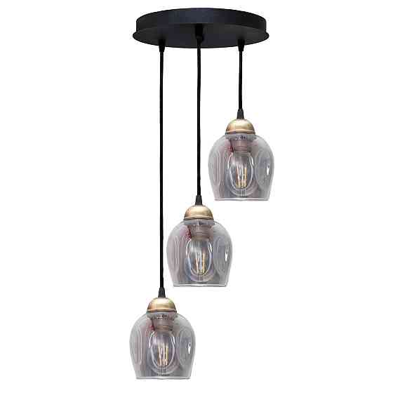 Светильник подвесной MSK Electric Enigma на круглой основе под три лампы Е27 PL 2024-3R BK Одесса