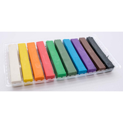 Пластилін Школярик Восковий Квадратний 10 кольорів 195 г (303115006-UA) Вінниця - фото 2