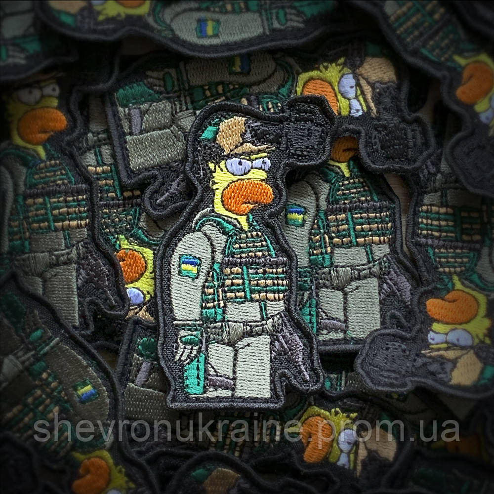 Шеврон Гомер Сімпсон (Форма контурна. На липучці) Розмір 9x5см Київ - фото 1