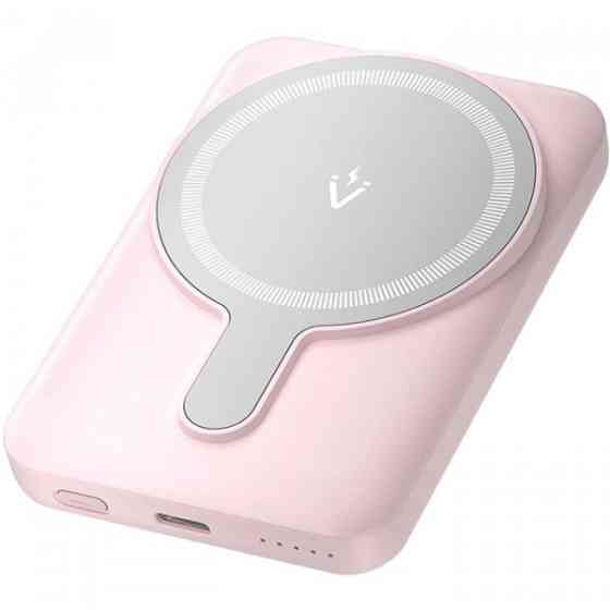 УМБ Vention Magnetic Wireless 5000mAh 20W PD, 1xUSB-C, QI-15W Pink Киев