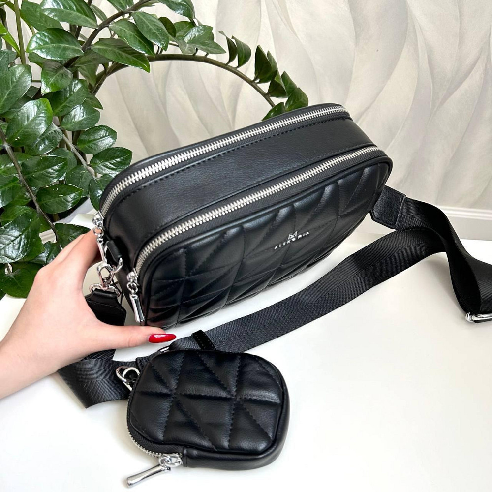 Брендова жіноча сумка крос-боді. Жіноча чорна сумка маленька через плече. 8862 Київ - фото 4