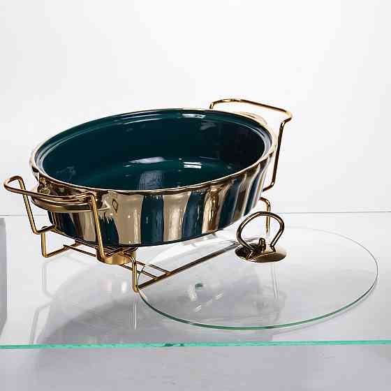 Yiwu Марміт порцеляновий настільний овальний 1,5 літра мармітниця з підігрівом JY-6 Коломия