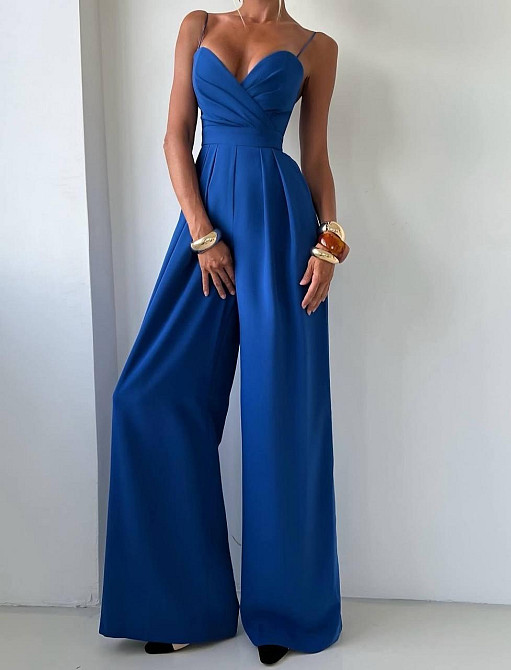 Жіночий стильний елегантний комбінезон костюм преміум'якості Електрик, 42 Одеса - фото 7