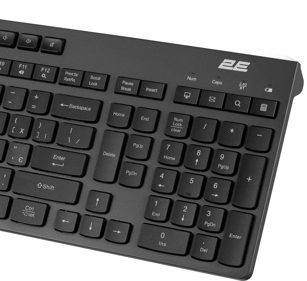 Клавіатура бездротова 2E KS280 WL/BT EN/UKR Grey/Black (2E-KS280WBGR_UA) ( Сірий ) Харьков - изображение 3