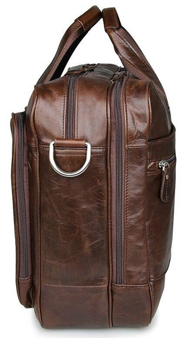 Сумка мужская Vintage 14371 для ноутбука 17 дюймов Коричневая Киев - изображение 10