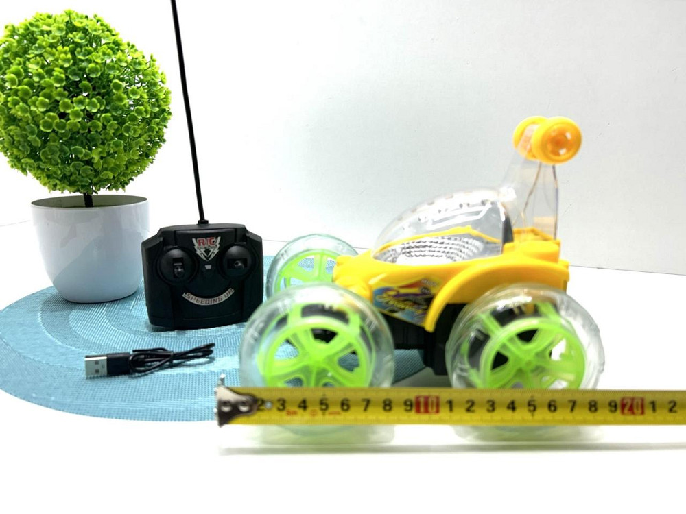 Машина Перевертень трюкова радіокерована зі колесами, що світяться 18 см Жовта (3048) Чернігів - фото 8