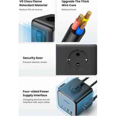 Зарядний пристрій Ugreen 4xUSB 65W DigiNest Cube (2хUSB-C+2xUSB-A) CD268 (60113) Вінниця