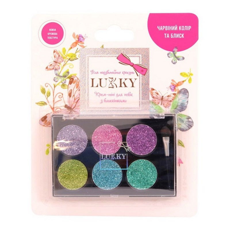 Дитячий крем-тіні для повік з блискітками T16128 з аплікатором Вінниця - фото 1