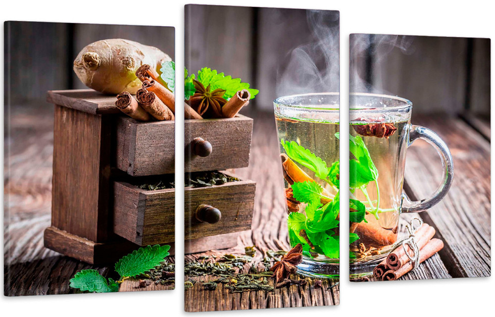 Модульная картина в гостиную / спальню Чашка чаю Art-626_3 100x150 см Киев - изображение 1