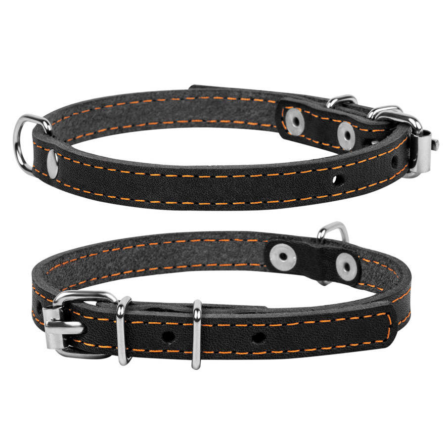 Нашийник "CoLLaR" одинарний (ширина 14мм, довжина 27-35см) чорний Коломия - фото 1