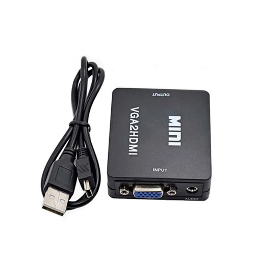 Конвертер VGA - HDMI, відео, аудіо, 1080p, чорний Вінниця - фото 4