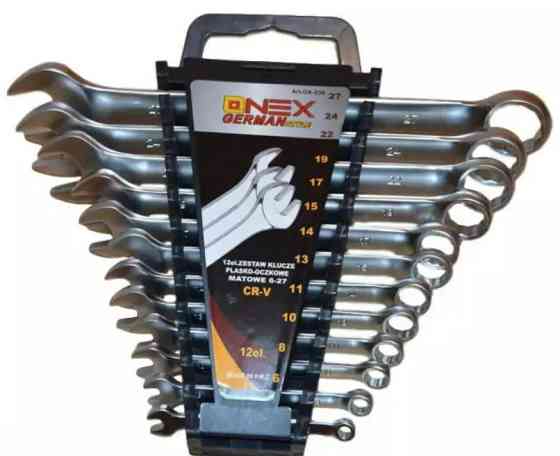 Набор комбинированных ключей OX-3239, 12 шт (6-27 мм), прочная сталь, рожково-накидные Одесса