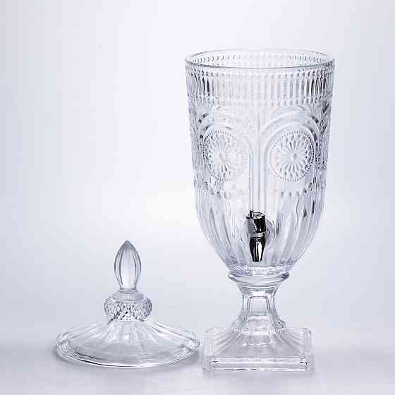 Лимонадниця з краном скляна 3 л диспенсер для напоїв лимонадник із краном HP-19-290 Коломия