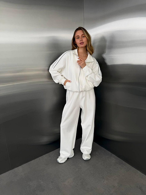 Жіночий стильний повсякденний костюм із тканини Lacoste Double Face Одеса - фото 5