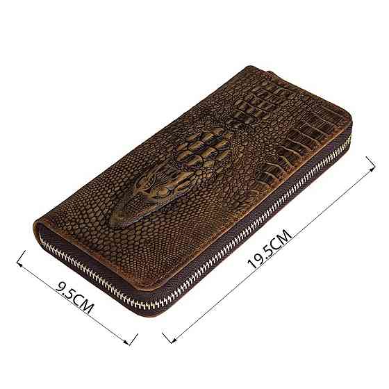 Мужской клатч Vintage 14462 кожа под крокодила Коричневый Киев