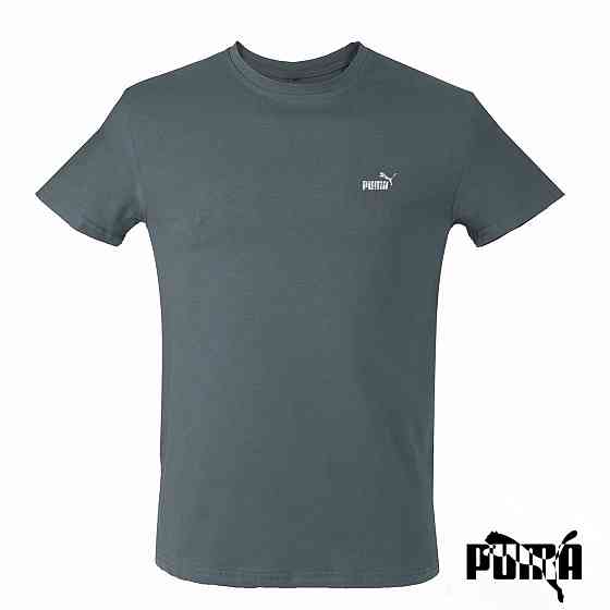 Мужская однотонная трикотажная футболка Puma Киев