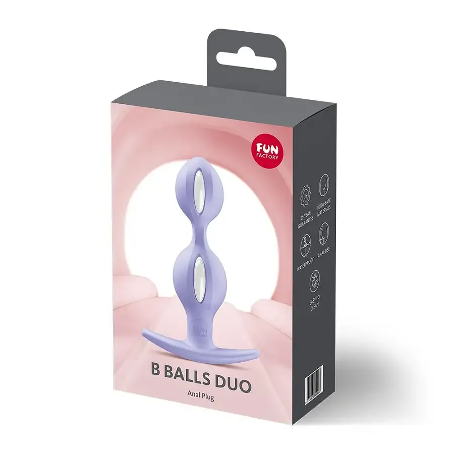 Анальные шарики Fun Factory B BALLS DUO Purple, эффект вибрации, диаметр 3,2 и 3,6 см Львов - изображение 4
