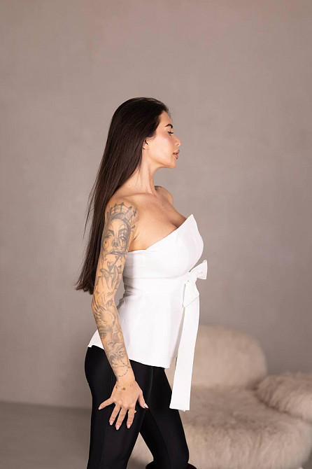 Жіночий стильний привабливий корсет з щільної тканини креп костюмка Одеса - фото 9