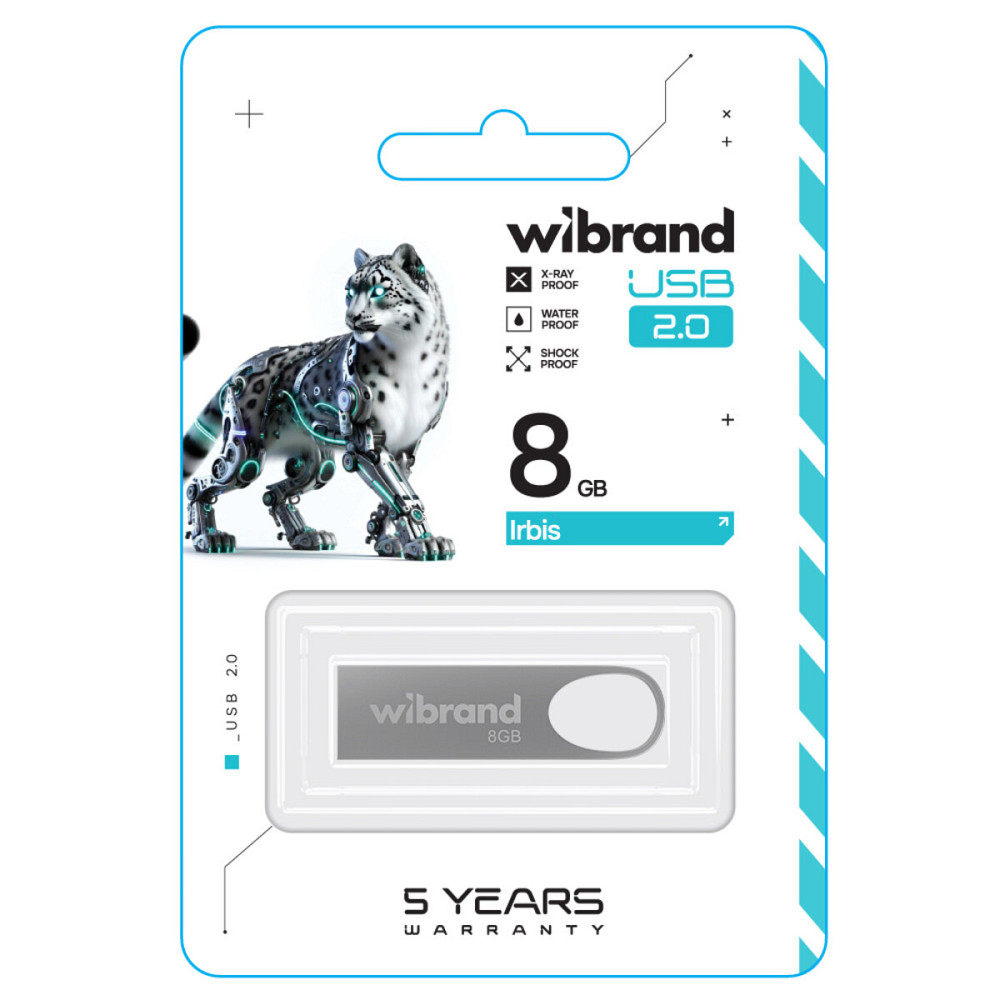 Flash Wibrand USB 2.0 Irbis 8Gb Silver (WI2.0/IR8U3S) Киев - изображение 2
