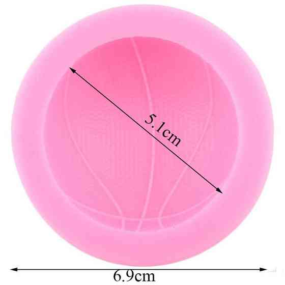 Молд силіконовий Баскетбольний м'яч 69 мм рожевий Київ