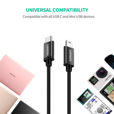 Дата кабель USB-C 2.0 AM to Mini 5P 1.0m US242 black Ugreen (50445) Винница - изображение 8