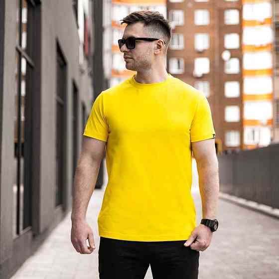 Чоловіча футболка жовта Pobedov Peremoga Київ