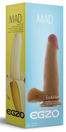 Фаллоимитатор EGZO Ciberskin DS001 ( 18,5 см х 4 см ) Sex Aura Киев
