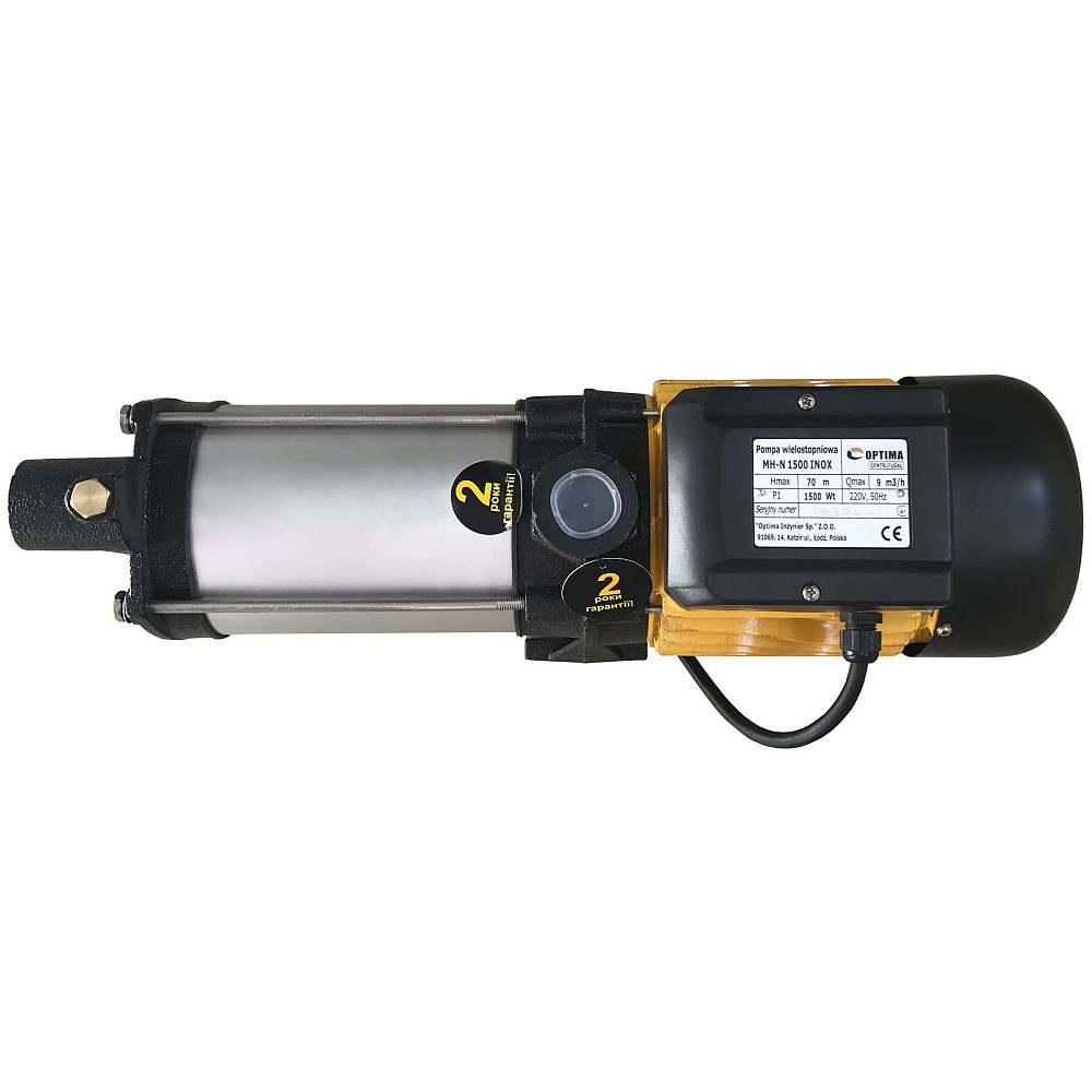 Насос відцентровий багатоступінчастий Optima MH-N 1500INOX 1,5кВт нерж, колеса Тернопіль - фото 2