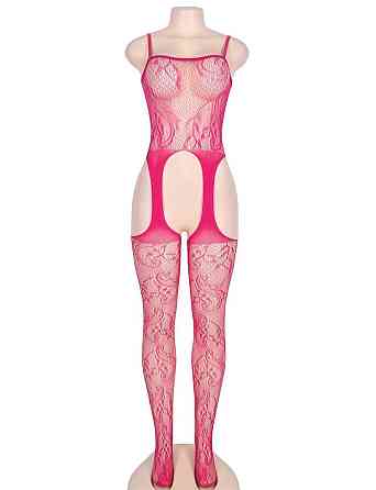 Бодистокинг ажурный с имитацией чулков Star Night розовый XS-M Sex Aura Киев