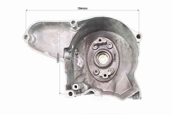 Кришка двигуна ліва (для статора магнето на 2 котушки) 110cc + кришка овальна (можливі дефекти фарбування) Киев