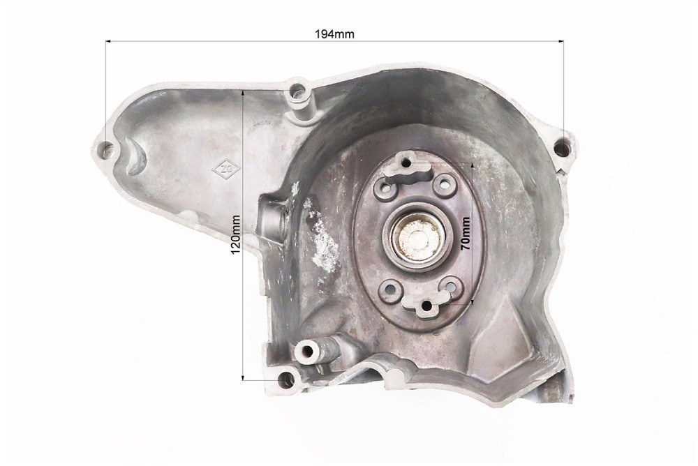 Кришка двигуна ліва (для статора магнето на 2 котушки) 110cc + кришка овальна (можливі дефекти фарбування) Київ - фото 4
