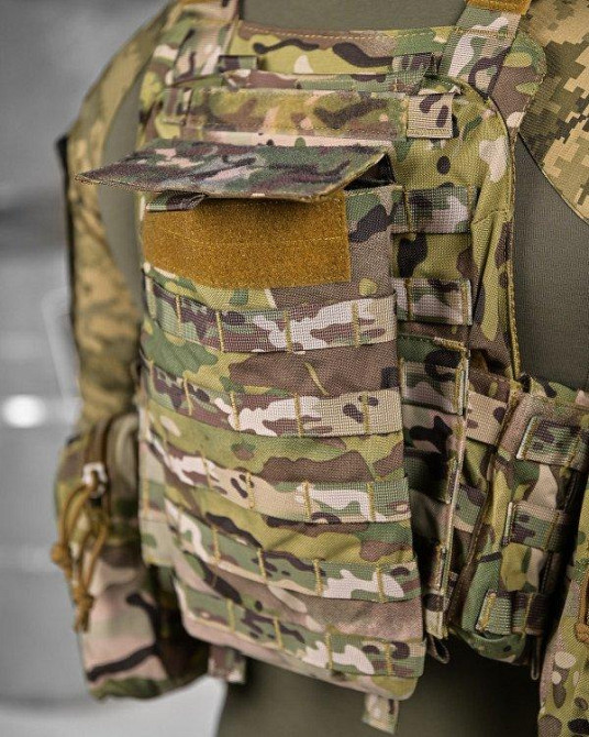 Плитоноска мультикам 4 сброса с подсумками в сборе Одесса - изображение 9