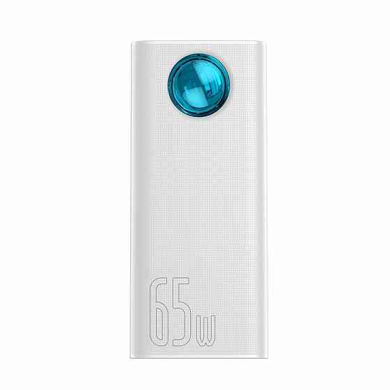 Зовнішній акумулятор Baseus Amblight Digital Display Quick Charge Power Bank 30000mAh 65W White Киев