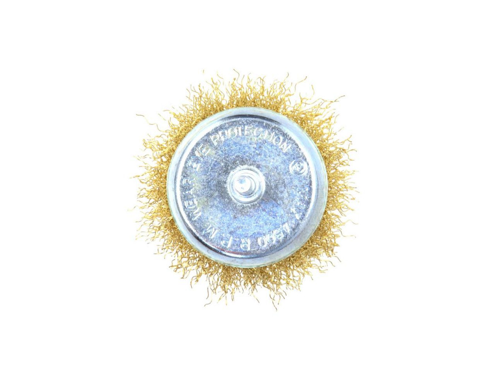 Дриля Щітка дротяна "GEKO" торцева з латунних дротиків  75мм Киев - изображение 3