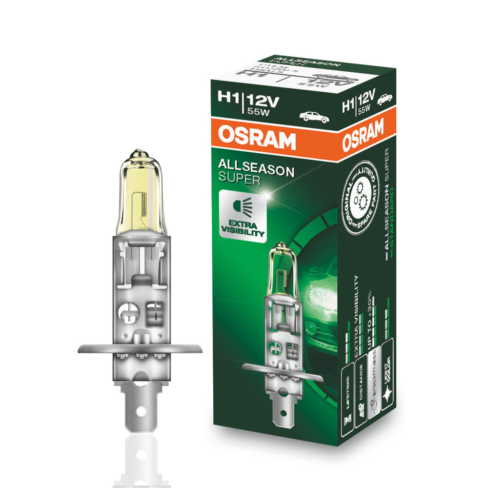 Галогенова лампа OSRAM H1 64150ALS All Season Super 55 W 12 V P14.5S (1 шт.) Харків - фото 1