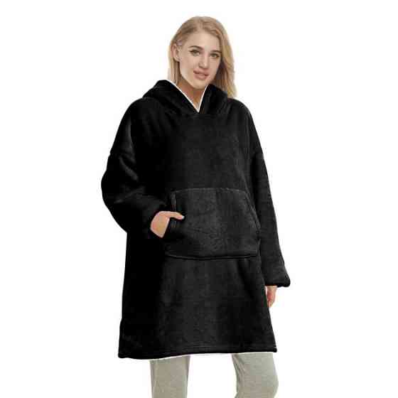 Ковдра з рукавами Snuggie, Толстовка плед з капюшоном для дому Толстовка плед капюшоном на природу BW-49 Львів