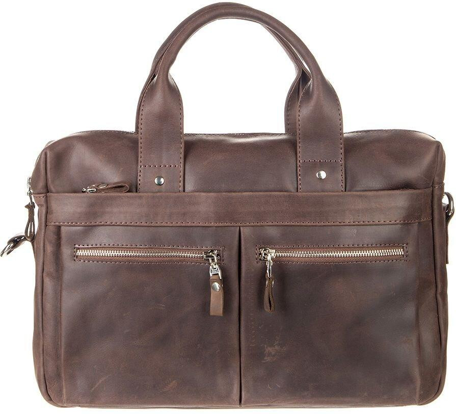 Сумка для ноутбука SHVIGEL 11020 Коричневая Киев - изображение 6