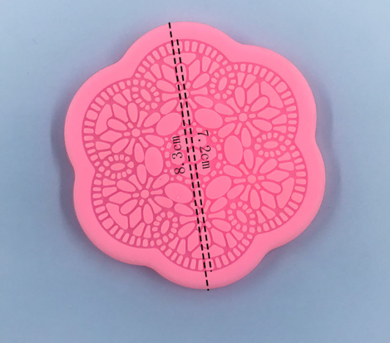 Молд силиконовый Кружево 83 мм розовый Киев