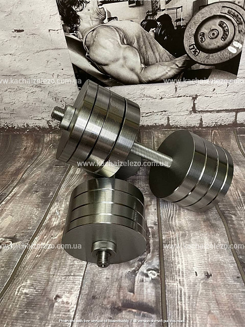 Гантели наборные 2 по 34 кг Гантели, гири, штанги и диски металлические без покрытия Киев - изображение 4